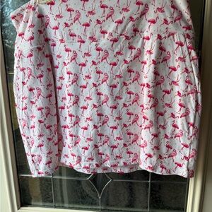 Flamingo Print Women's Skort